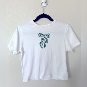 Nieeh Snake Crop T-Shirt (one size)